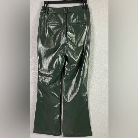 7 For All Mankind Denim - 7 For all mankind Shiny green Faux Leather Pants